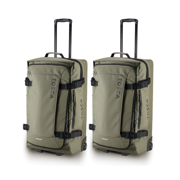 Tosca Delta Collection 2-wheel stand up wheel bags 2-Pce set 70cm TCA970-70cm Khaki