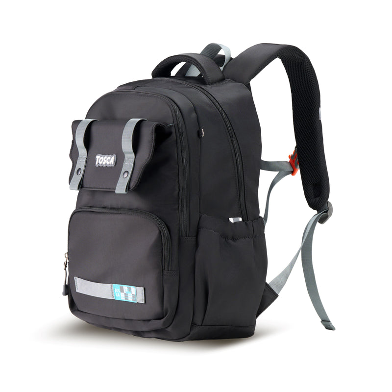 Tosca Kids Primary school 43cm-H Back pack TCA972-Black Grey