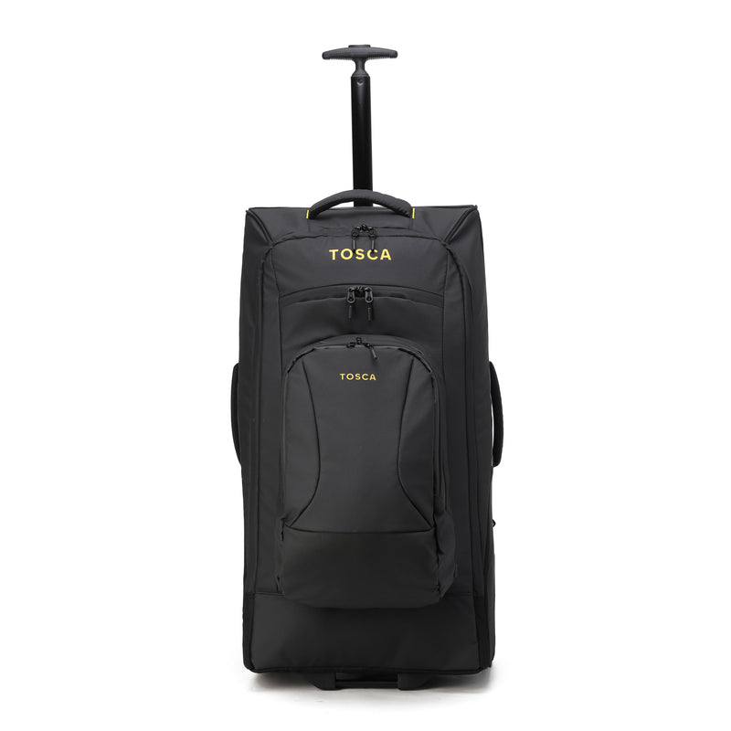 Tosca Delta Collection 76cm Trolley with Zip off travel day pack TCA977-Black