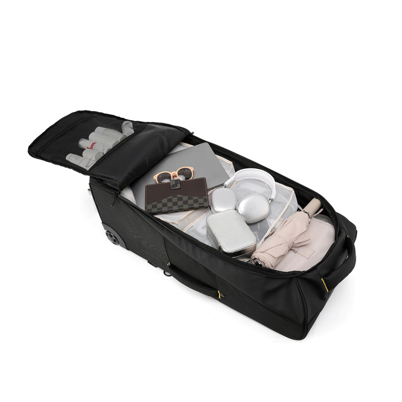 Tosca Delta Collection 76cm Trolley with Zip off travel day pack TCA977-Black