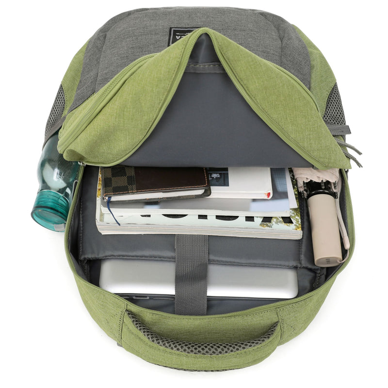 Tosca Urban 45cm-H 32 Litre Multi pocket Back pack TCA993-Green-grey