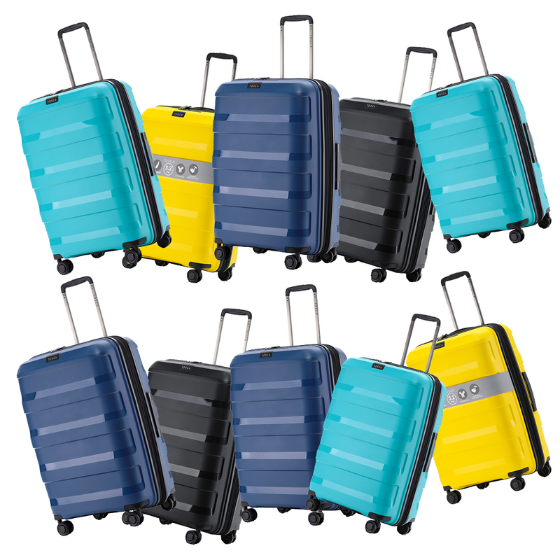 Tosca 67cm Comet Coral Hard side Polypropylene checked trolley case TCA200B