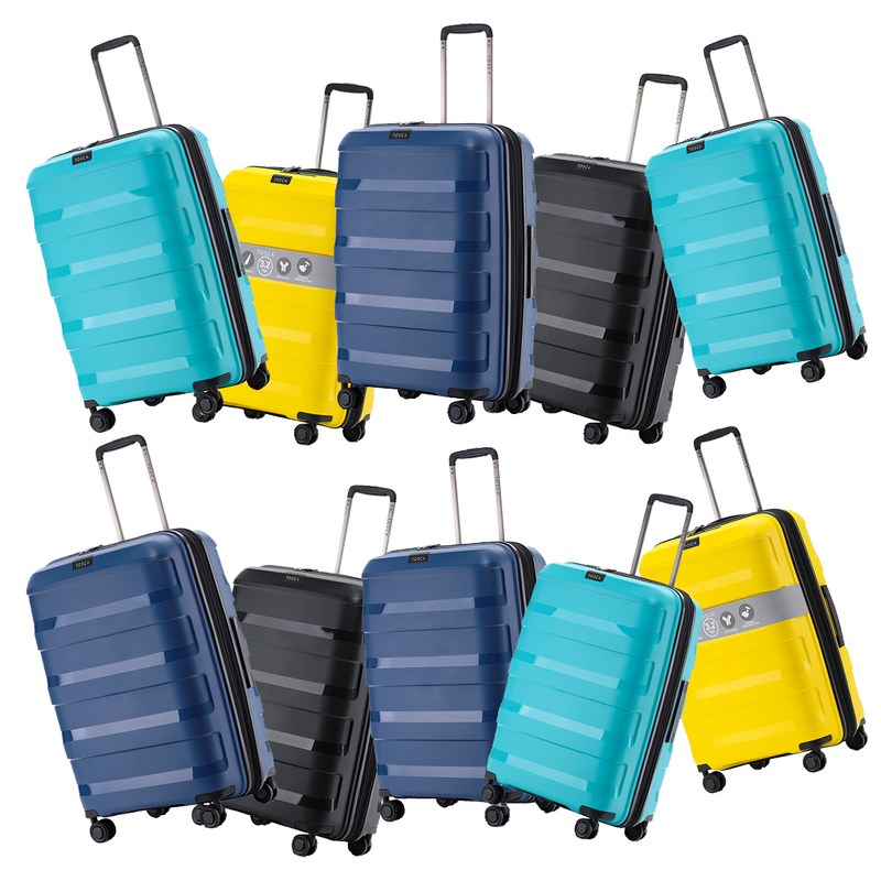 Tosca Comet Checked 67cm Black Polypropylene Medium Trolley luggag The New Zealand Luggage Company