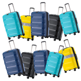 Tosca Storm Blue Comet 2-Pce set 78cm-Checked and 55cm-Carry on luggage package TCA200-Navy