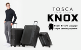 Tosca Knox Collection - 55cm Carry On - Black Clamp style locking system Luxury polypropylene Luggage TCA214C