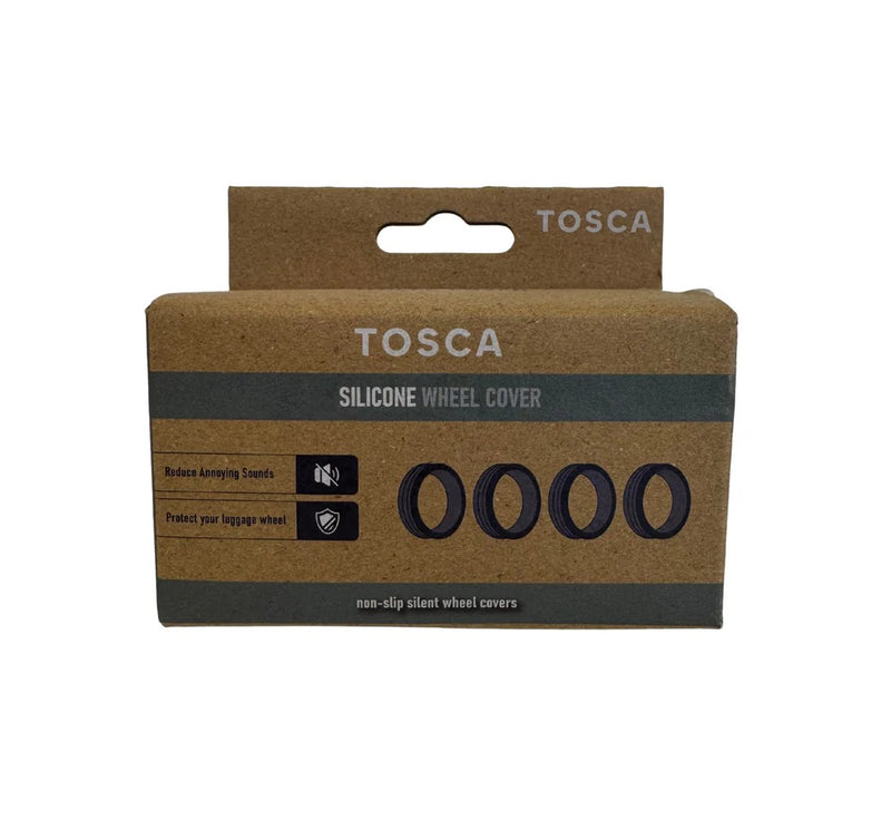 8 Tosca Silicone Wheel Covers - protect your trolley cases wheels TCA062-Black