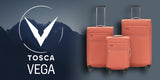 Tosca Vega Collection Luxury Softside trolley luggage-Full set 81/70/55cm TCA720 Rust