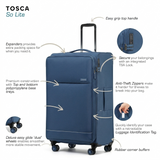 Tosca So-Lite 4.0 Collection 79cm-H Ultra light trolley case AIR5055A-Blue