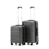 New Zealand Luggage Co 2-Pce set 67/55cm Franz Josef Collection trolley luggage SS604-Charcoal