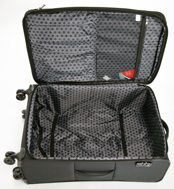 Tosca So-Lite softside Black trolley luggage set AIR4044 sizes 78cm/66cm/52cm