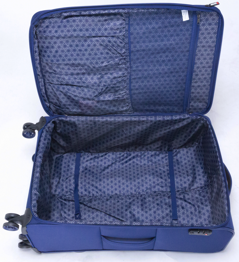 Tosca So-lite - Checked 78cm -  Navy Lightweight Softside Large Trolley luggage AIR4044A