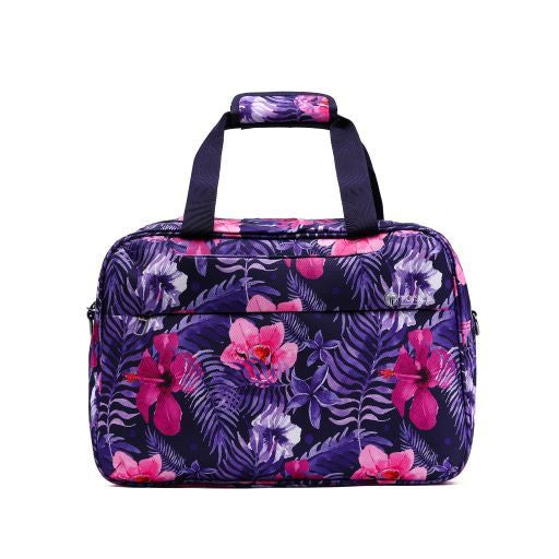 Tosca So-Lite - Carry On 42cm-wide Purple Flowers - Trolley Adapted Softside AIR4044T