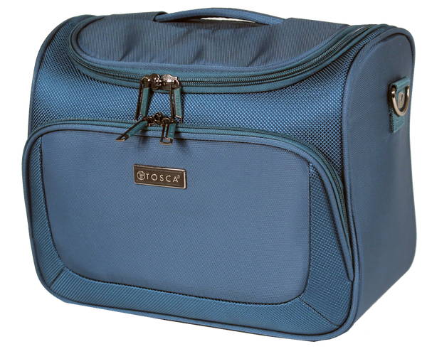 TCA607 Tosca Travel-Beauty Case in Teal, fully featured softside product