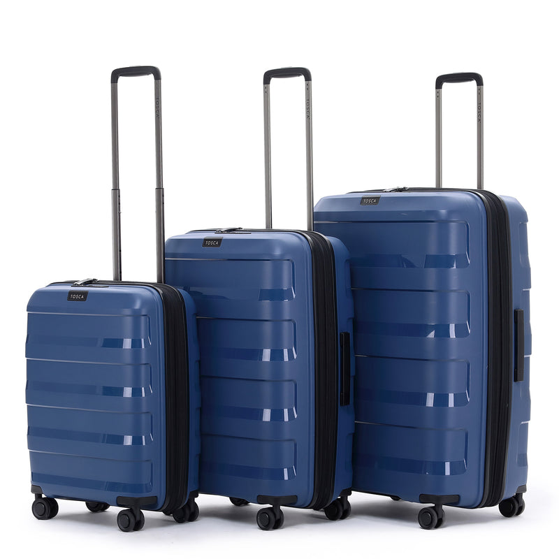 Tosca 78cm Storm Blue Comet Collection Polypropylene Hard side Trolley luggage TCA200A