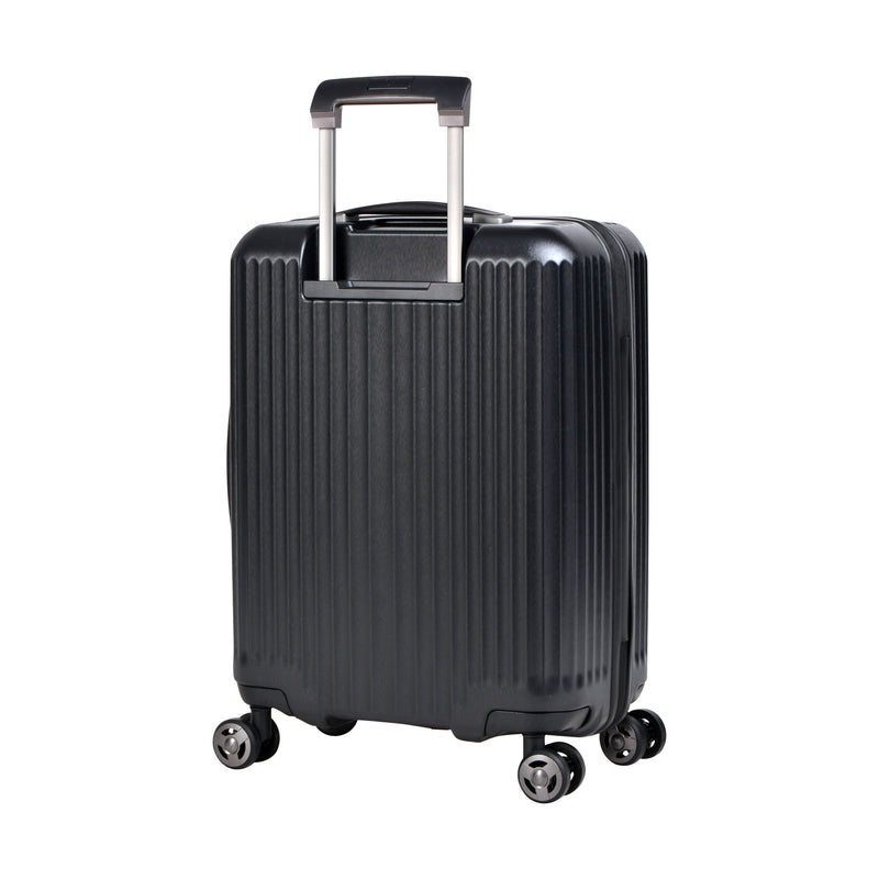 Eminent - Carry On 55cm - Black Top lid Front Opening design Hardside Small Trolley case with USB port KK50C