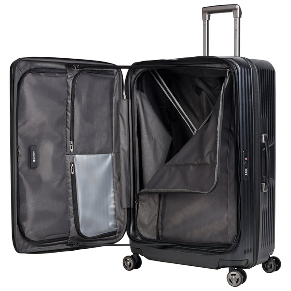 Eminent 76cm (Black) Top Lid front Opening design Hard side-Makrolon Trolley case KK50A