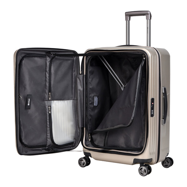 Eminent 67cm Champagne Top Lid Front Opening Design Checked hard side Trolley case KK50B