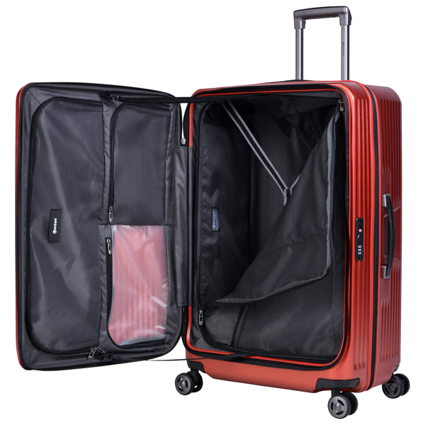 Eminent 76cm (Antique Wine) Top lid Front Opening design Checked hard side Trolley case KK50A