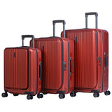 Eminent - Carry On 55cm - Antique Wine Polycarbonate Small Luggage with USB port KK50C