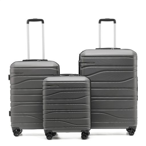 New Zealand Luggage Co Franz Josef Full Set Hardside trolley cases 77/67/55cm SS604 Charcoal