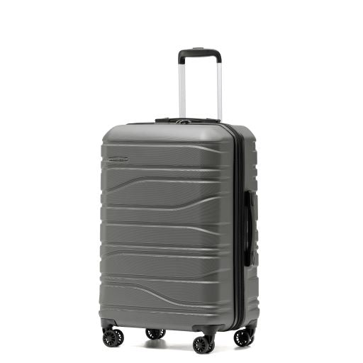 New Zealand Luggage Co - Checked 67cm Charcoal - Franz Josef Medium Trolley Case SS604B