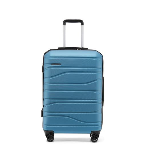 New Zealand Luggage Co - Checked  67cm Lake Blue -  Franz Josef Medium Trolley Case SS604B