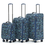 Tosca So-Lite soft side Paisley trolley luggage set AIR4044 sizes 78cm/66cm/52cm