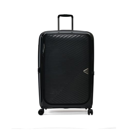 Tosca Space-X Collection 66cm Black luxury polypropylene top lid-front opening trolley luggage TCA100BC