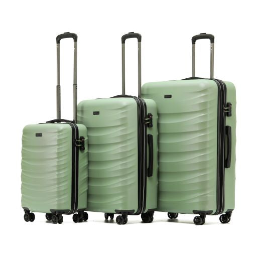 Tosca Interstellar - Checked 68cm - Oil Green Collection Luxury Polycarbonate Medium Trolley Luggage TCA140B