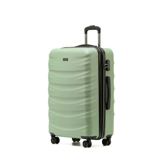 Tosca Interstellar - Checked 68cm - Oil Green Collection Luxury Polycarbonate Medium Trolley Luggage TCA140B