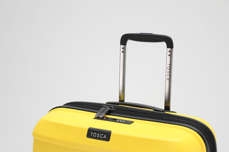 Tosca 55cm Yellow Comet luxury polypropylene hard side Carry-on trolley case TCA200C