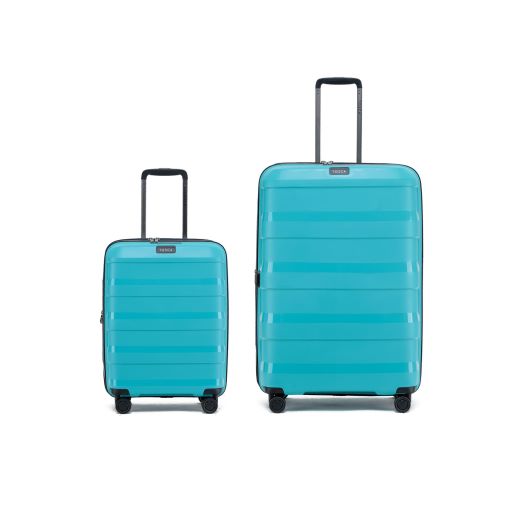 Tosca Comet Teal Hard side 2-Pce set 78cm-Checked and 55cm-Carry on luggage package TCA200