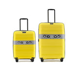 Tosca Yellow Comet luxury polypropylene hard side 2-Pce luggage 78cm & 55cm TCA200-Yellow