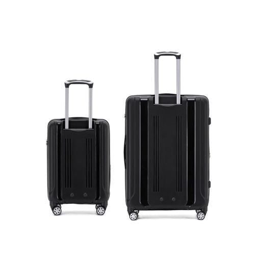 TCA740 Black Tosca Warrior collection Polypropylene 2-Pce luggage set-checked 75cm / Carry on 55cm