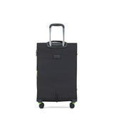 Tosca 67cm Max-Lite Black-lime green trims Softside Checked Trolley luggage TCA7077B