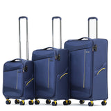 Tosca 54cm Max-Lite Navy-Yellow trims Softside carry-on Trolley luggage TCA7077C