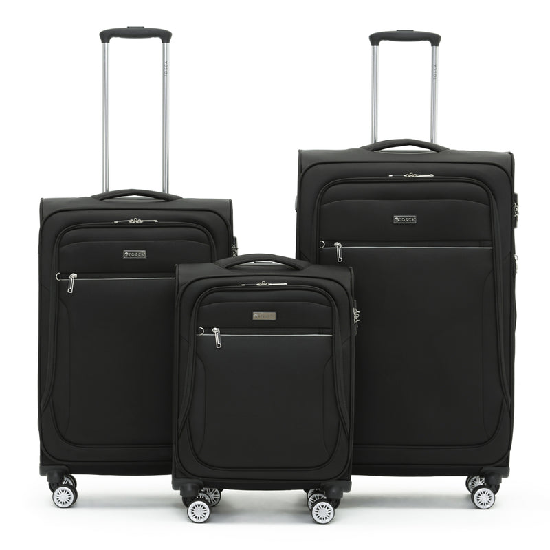 TCA990B 67cm Black Tosca Transporter Softside Medium Luxury Trolley luggage