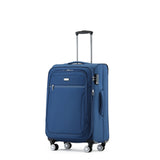 Tosca Transporter - 67cm Checked - Blue Medium Softside Luxury Trolley Luggage TCA990B