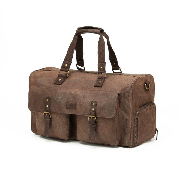 Tosca 65cm Waxed canvas collection Large Duffle-weekender travel bag WC011