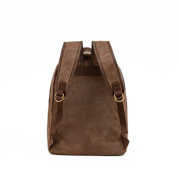 Tosca Waxed canvas collection 36cm back pack WC-012-Brown